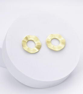 OHRRINGE Strahlen Messing 18k vergoldet dm 2cm