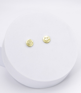 Artikeldetails anzeigen OHRRINGE Smiley Messing 18k vergoldet dm 1cm