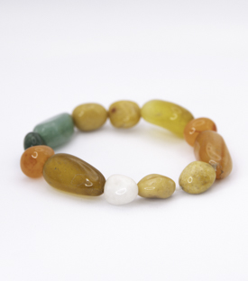 ARMBAND Halbedelsteine auf Gummiband one-size