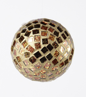 DEKO Weihnachtskugel rot gold dm8cm
