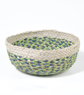 KORB, Jute, grün dm23xH10cm
