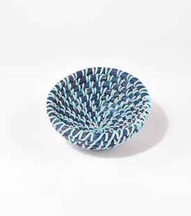 KÖRBCHEN blau Kaisa-Gras m. BW dm15xH7cm