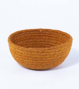 KÖRBCHEN orange Jute dm 17 x H8cm