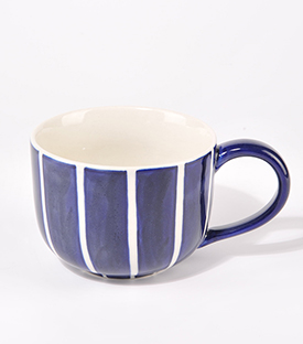 TASSE extragroß Streifen blau dm12xH9cm