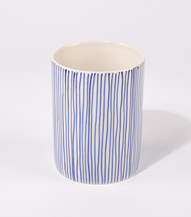 BECHER Streifen fein Keramik, dm7xH9,5cm