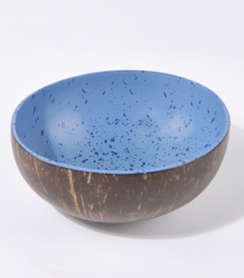 KOKOSSCHALE Spots blau dm ca. 13cmxH6cm