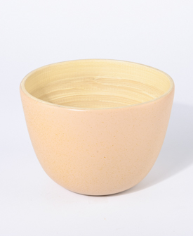 SCHUESSEL Bambus rose feine Sprenkel in gold dm16xH11cm