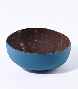 KOKOSSCHALE blau Lackarbeit ca. dm13xH6cm