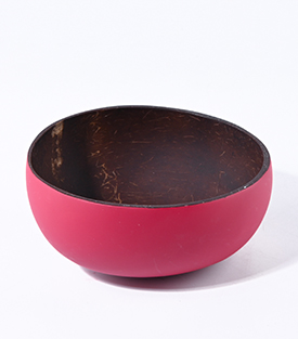 KOKOSSCHALE rot Lackarbeit ca. dm13xH6cm