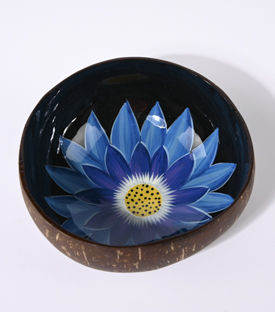 KOKOSSCHALE Gerberer tiefblau ca. dm 13xH6cm