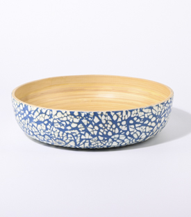 SCHÜSSEL Bambus Eierschale  blau, dm25xH6,5cm
