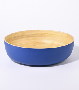 SCHÜSSEL Bambus tiefblau dm27xH8cm