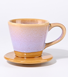 KAFFEEFILTER lila-ocker Keramik 10/12xH10cm Gr.2