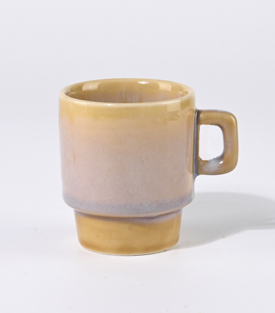 TASSE gerade lila-ocker 7xH8cm