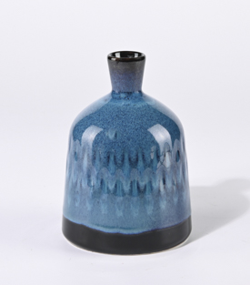 VASE jade gerillt 10xH14,5cm