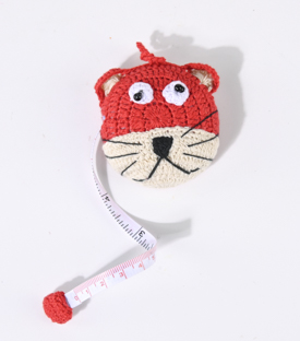 ROLLMETER Katze gehäkelt dm 6cm Baumwolle 150cm/60inch