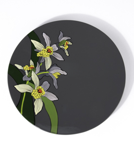 Artikeldetails anzeigen SCHALE Orchidee Lackarbeit handbemalt MDF dm30xh4cm