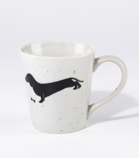 TASSE Dackel handbemalt 8xh8,5cm
