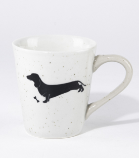 TASSE Dackel handbemalt 9xh10cm