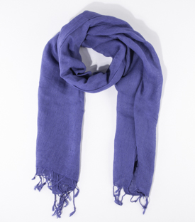 SCHAL indigoblau 100% Baumwolle 180x70cm