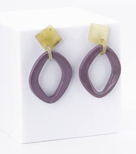 OHRRINGE Ringe oval Horn L 6cm
