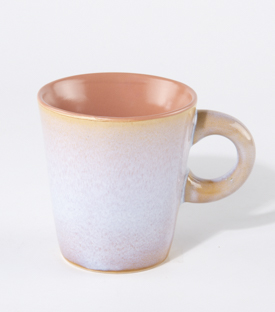 TASSE koralle-weiß 8xH9cm