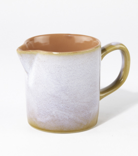 MILCHKÄNNCHEN koralle-weiß 8xH9cm
