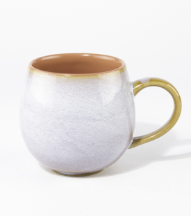 KUGELTASSE koralle-weiß dm8/11xH10,5cm