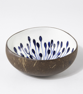 KOKOSSCHALE Blume blau ca. 13xh6cm