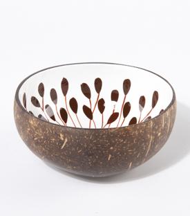 KOKOSSCHALE Blume terrakotta ca. 13xh6cm