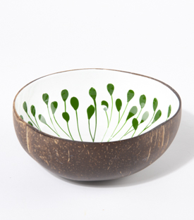 KOKOSSCHALE Blume grün ca. 13xh6cm