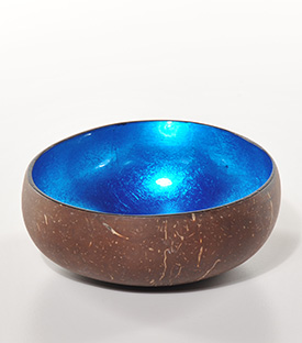 KOKOSSCHALE blau dm ca. 13cmH6cm