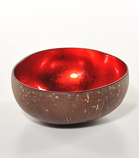 KOKOSSCHALE rot dm ca. 13cmH6cm