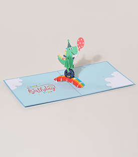 POPUP Karte Geburtstagsdino 15x15cm
