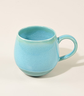 KUGELTASSE rund aquamarin dm8/11xH10,5cm