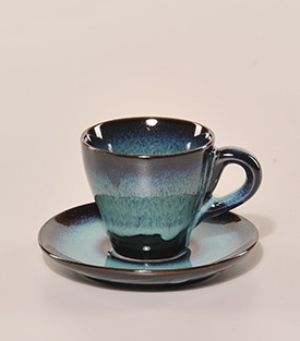 ESPRESSOTASSE jadegrün 6,5xH6cm, dm11cm