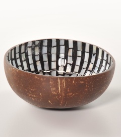 KOKOSSCHÜSSEL Perlmut grau dm 13xh6cm
