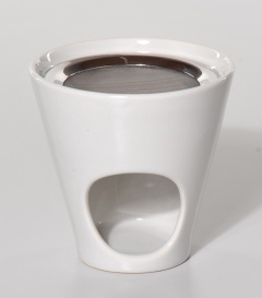 Artikeldetails anzeigen RÄUCHERSTÖVCHEN mit Sieb, weiß dm9,5xdm5,5x h9,5cm