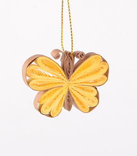 SCHMETTERLING gelb, Papier ca 5x4cm