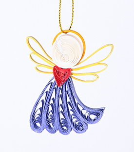 ANHÄNGER Engel lila 6,5cm