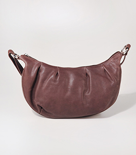 TASCHE gerafft mauve Rindsleder, 32xH21cm