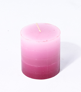 KERZE lila verlaufend dm5xH5,5cm