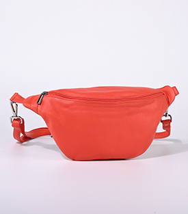 BAUCHTASCHE zinober Rindsleder, 37xH16cm