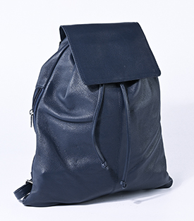 RUCKSACK Bänder tiefblau Rindsleder 38xH44cm