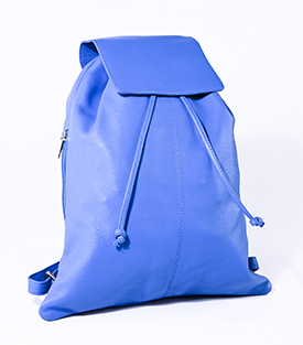 RUCKSACK Bänder kobalt Rindsleder 38xH44cm