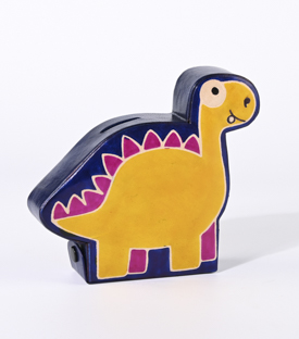 SPARDOSE Dino dunkelblau Ziegenleder, 17x4xH16cm