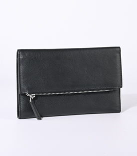 GELDBÖRSE schwarz Rindsleder 19x12cm