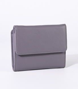 GELDBÖRSE mini mauve Rindsleder 12x10cm