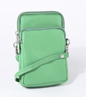 TASCHE grasgrün Rindsleder H18 x B12 x T5cm