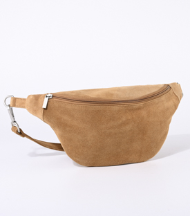 BAUCHTASCHE Velour Rindsleder H18 x B30 x T8cm